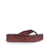 Håndlaget Kork Plattform Sandal