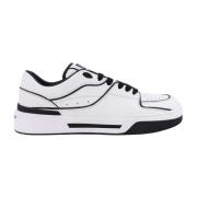 Hvite Skinn Sneakers for Menn