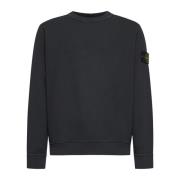 Blygrå Bomull Crew Neck Sweatshirt