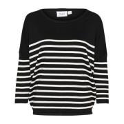 Stripete Oversized Pullover Genser