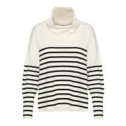 Stripete Cowlneck Pullover Genser Ice