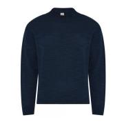 Melange Høyhalset Pullover Bluse Marine