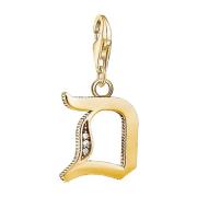 Charms med Carrier Charm Anheng Bokstav D gull 1610-414-39