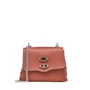 Brun skinn crossbody veske Amar Superbaby