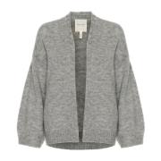 Myk Strikkejakke Medium Grey Melange