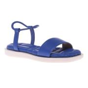 Sandal in blue nappa leather