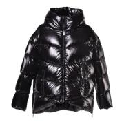 Down jacket in black nylon