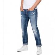 Herre Slim Fit Vaskede Stripete Jeans