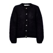 Svart Mohair Cardigan Jetraiw Stil