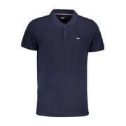 Blå Slim Fit Polo Skjorte med Logo