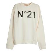 Elegant Crewneck Sweatshirt i Melk