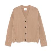 Brun Cashmere V-Hals Cardigan Genser