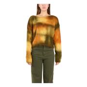 Mohair Cropped Genser med Flettedetalj