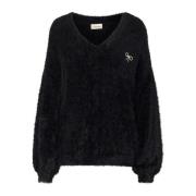 Chenille Pullover Sweater - Svart