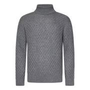 Grå Ull Turtleneck Genser