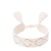 Woven Friendship Bracelet Carpe Diem Vanilla W/Gold