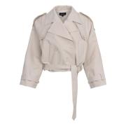 Bobby Canvas Trench Jacket - Crème