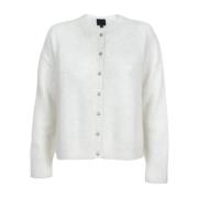 Vakker angora cardigan med pynte knapper!