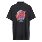 Grafisk Print Oversized T-skjorte