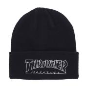 Brodert Logo Beanie Lue Svart/Hvit