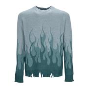 Flammer Oversize Crew Neck Genser Grønn