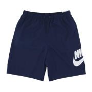 Midnight Navy/Hvit Vevd Twill Shorts