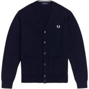 Merino Bomull Klassisk Cardigan Navy