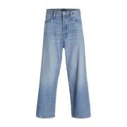 Blå Denim Baggy Drop Crotch Jeans