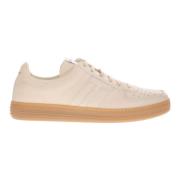 Beige Skinn Sneakers - Regular Fit