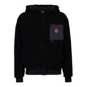 Svart Sherpa Hoodie Sweaters