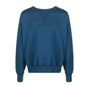 Blå Bomull Sweatshirt Sweaters Hoodies