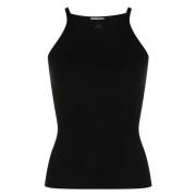 Sort Milano Strikket Tank Top