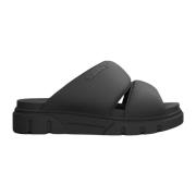 Sort Strikke Slide Sandal