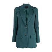 Grønn Ull Casual Blazer Jakke