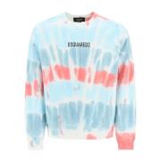 Logo Print Tie-Dye Sweatshirt