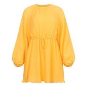 Saffron Mini Kjole med Raglan Ermer