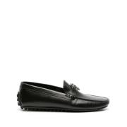 Sort skinnloafers casual flate