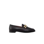 Svarte Brandi Loafers med Gull Detalj