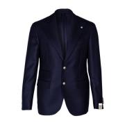 Herre ull blazer med metallknapper