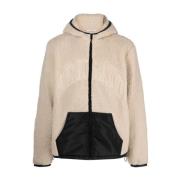 Casual Beige Fleece Jacket