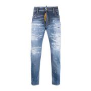 Slanke Slim-fit Jeans med Distressed-effekt