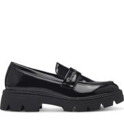 Svarte elegante lukkede loafers for kvinner