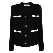 Elegant svart strikket cardigan