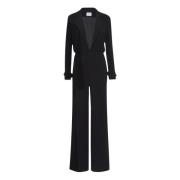 Dyp V-hals Jumpsuit med Palazzo