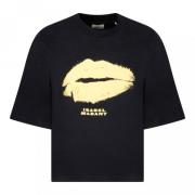 Sort Ben Bisous Print T-skjorte