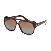 Jayden Solbriller Brun Havana Gradient Linser