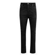 Svart Coated Skinny Detroit Jeans