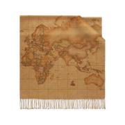 Beige Map Design Skjerf