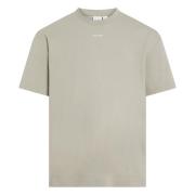 Moderne Beige Logo T-Shirt Topper