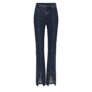 Disco Flared High-Waisted Ankelskjørt Jeans